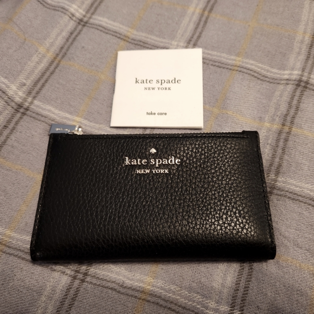 Kate Spade Small Slim Bifold Wallet - Black